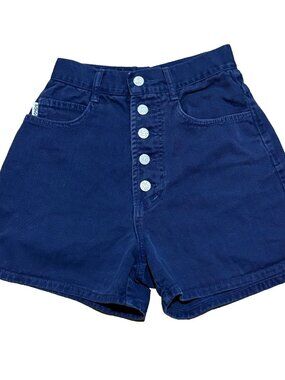 Bongo by Gene Montesano Vintage Shorts Junior's Size 3 90s Y2K, Blue High Waist